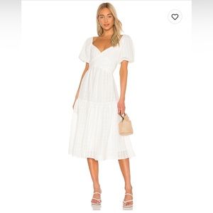 ASTR the Label Sonnet Puff Sleeve Midi Dress